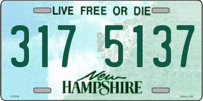 NH license plate 3175137
