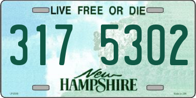 NH license plate 3175302