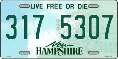 NH license plate 3175307