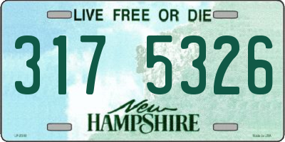 NH license plate 3175326
