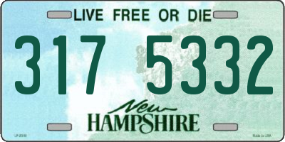 NH license plate 3175332