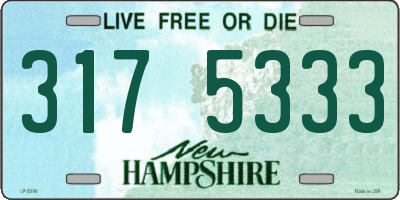 NH license plate 3175333