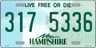 NH license plate 3175336