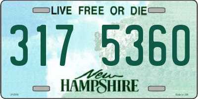 NH license plate 3175360