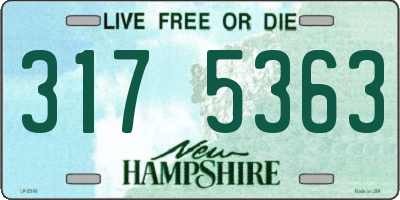 NH license plate 3175363