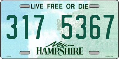NH license plate 3175367