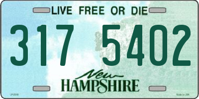 NH license plate 3175402