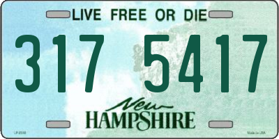 NH license plate 3175417