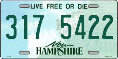 NH license plate 3175422
