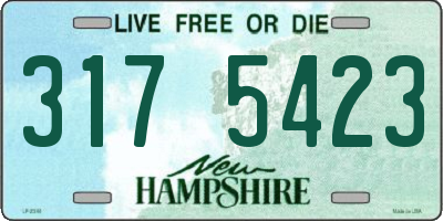 NH license plate 3175423