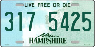 NH license plate 3175425