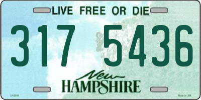 NH license plate 3175436
