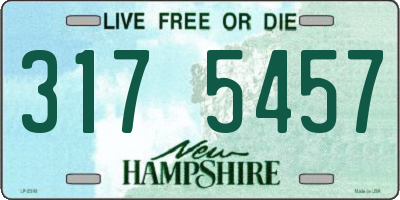 NH license plate 3175457