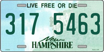 NH license plate 3175463