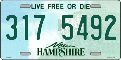 NH license plate 3175492