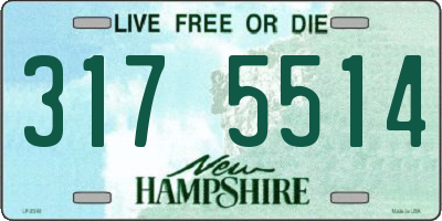 NH license plate 3175514