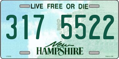 NH license plate 3175522
