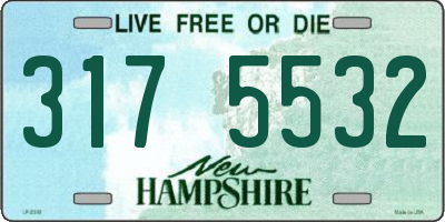 NH license plate 3175532