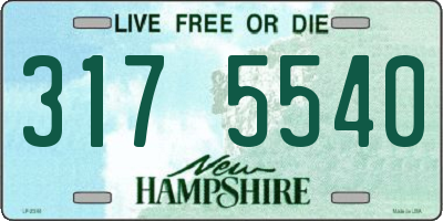 NH license plate 3175540
