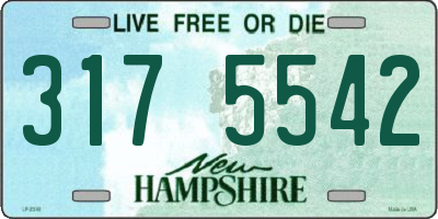NH license plate 3175542