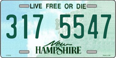 NH license plate 3175547