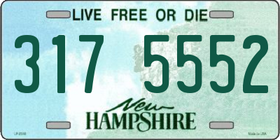 NH license plate 3175552