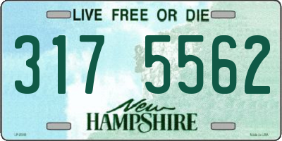 NH license plate 3175562