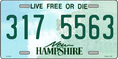 NH license plate 3175563