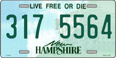 NH license plate 3175564