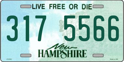 NH license plate 3175566