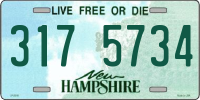 NH license plate 3175734