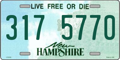 NH license plate 3175770