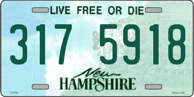 NH license plate 3175918