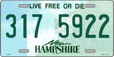 NH license plate 3175922