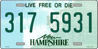 NH license plate 3175931