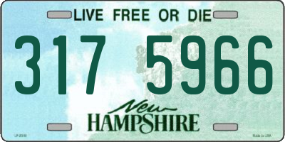 NH license plate 3175966
