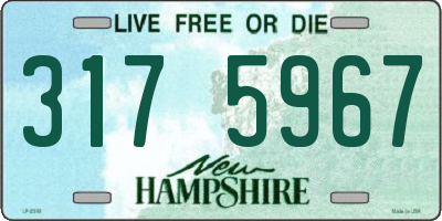 NH license plate 3175967