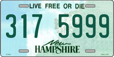 NH license plate 3175999