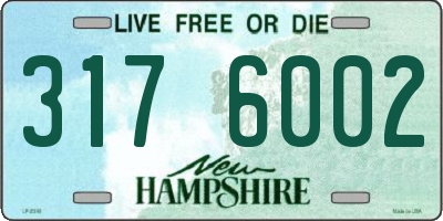 NH license plate 3176002