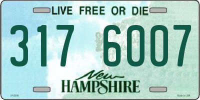 NH license plate 3176007