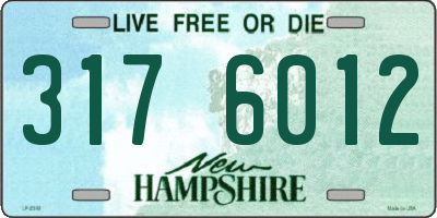 NH license plate 3176012