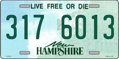 NH license plate 3176013