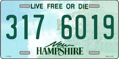 NH license plate 3176019