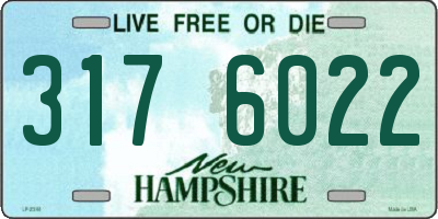NH license plate 3176022
