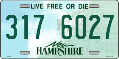 NH license plate 3176027