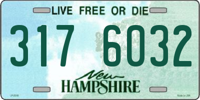 NH license plate 3176032