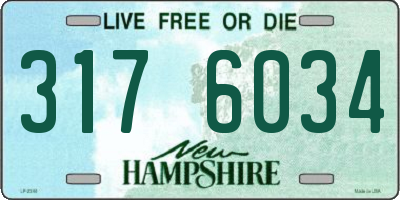 NH license plate 3176034