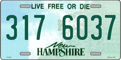 NH license plate 3176037