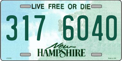 NH license plate 3176040