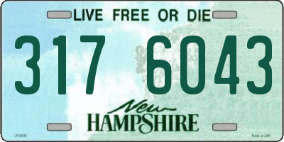 NH license plate 3176043